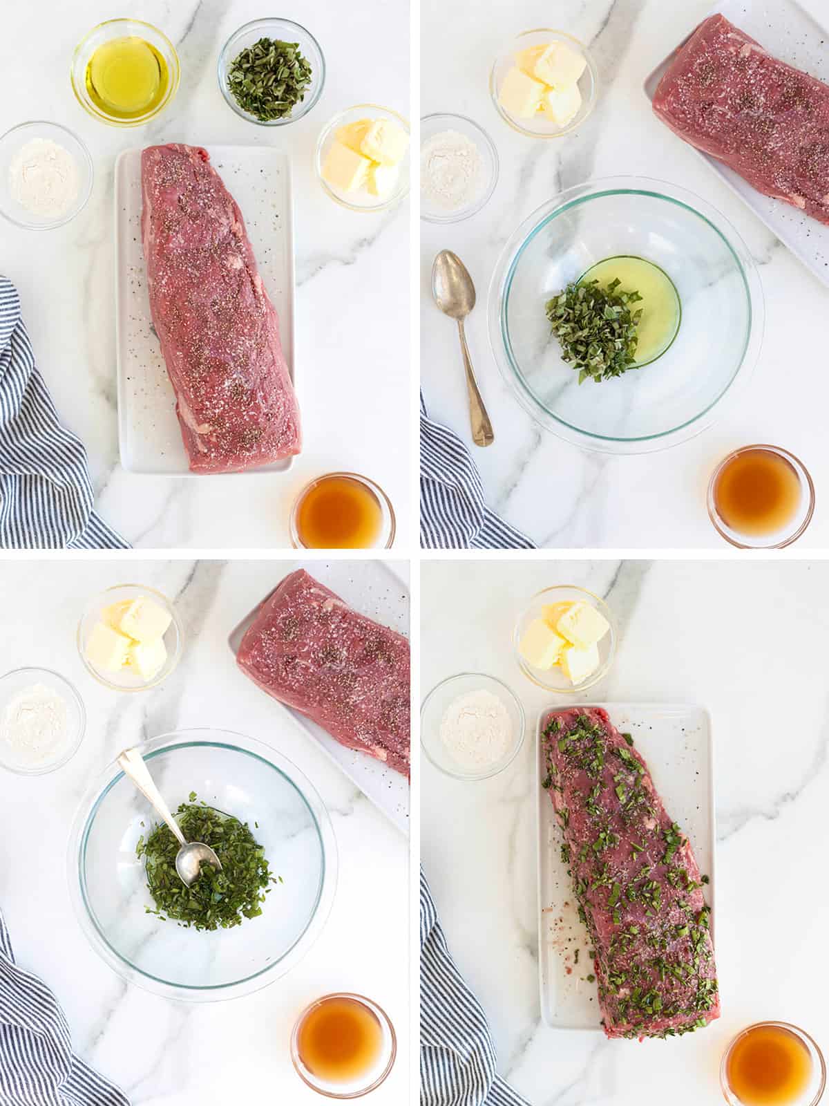 Steps to make roasted beef tenderloin. 