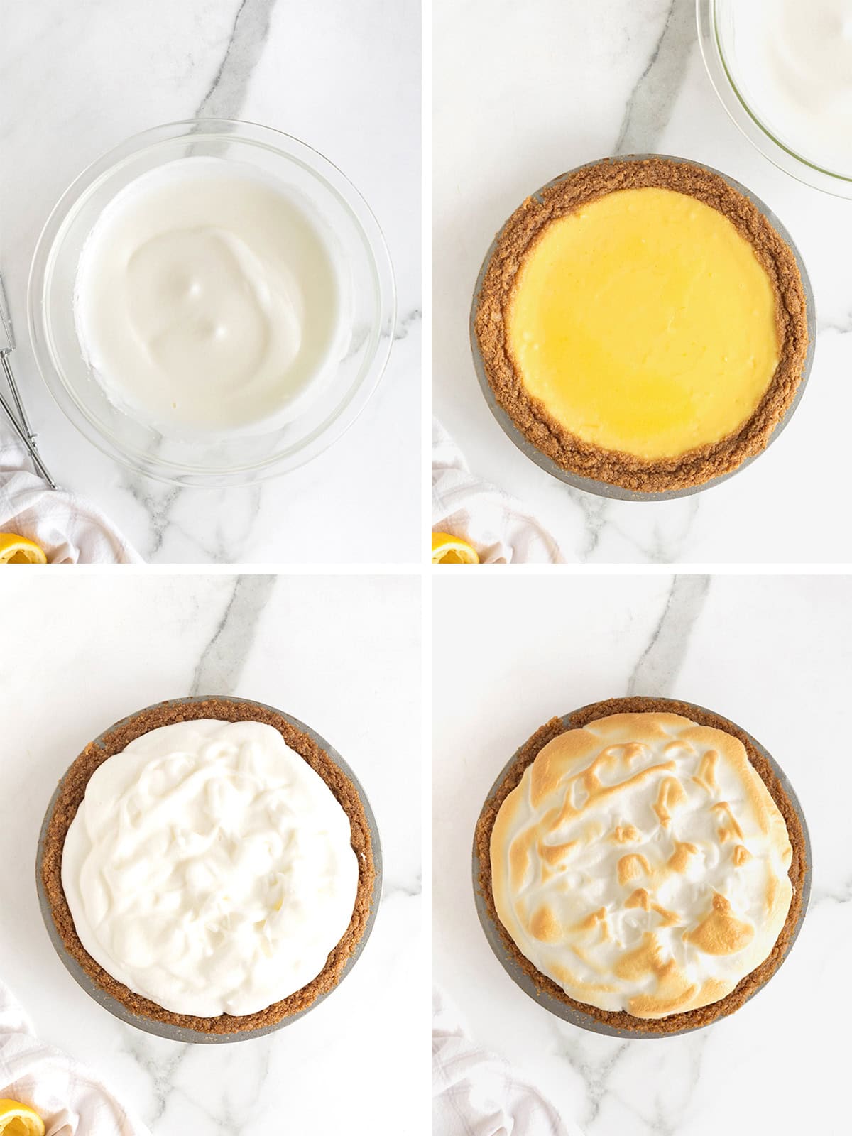 Steps to make Lemon Meringue Pie.