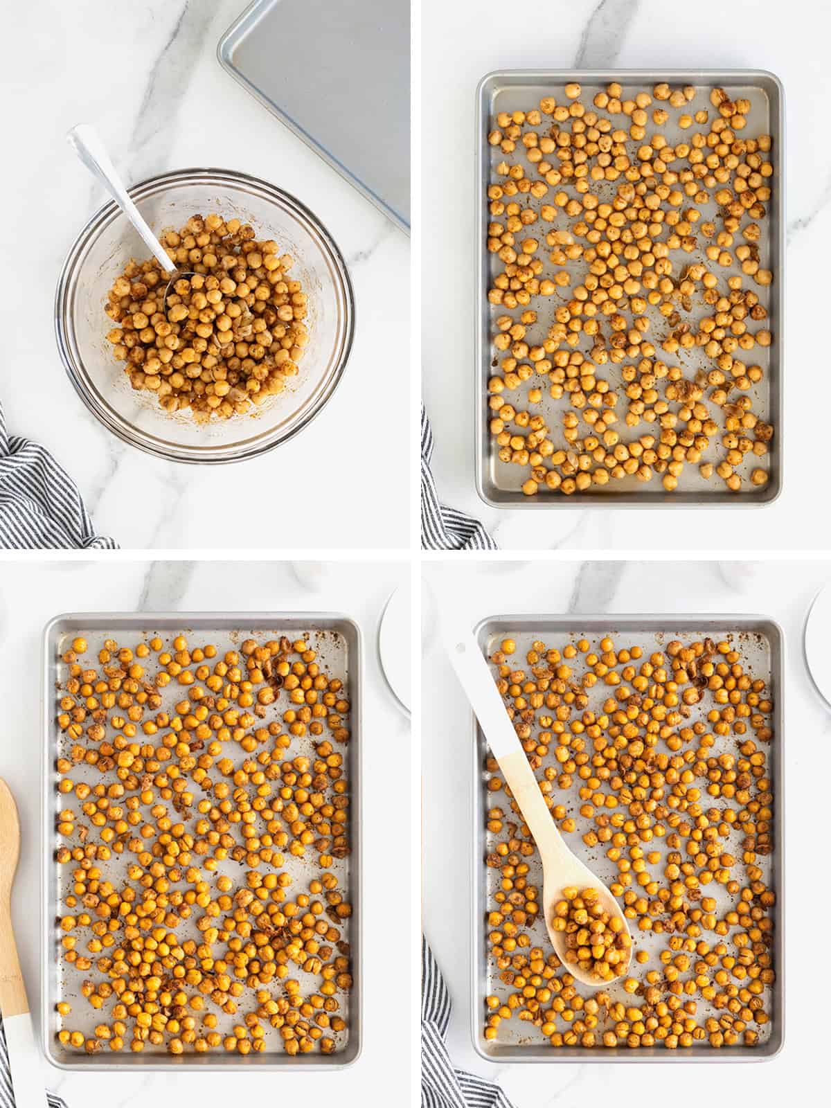 Steps to roast chickpeas.