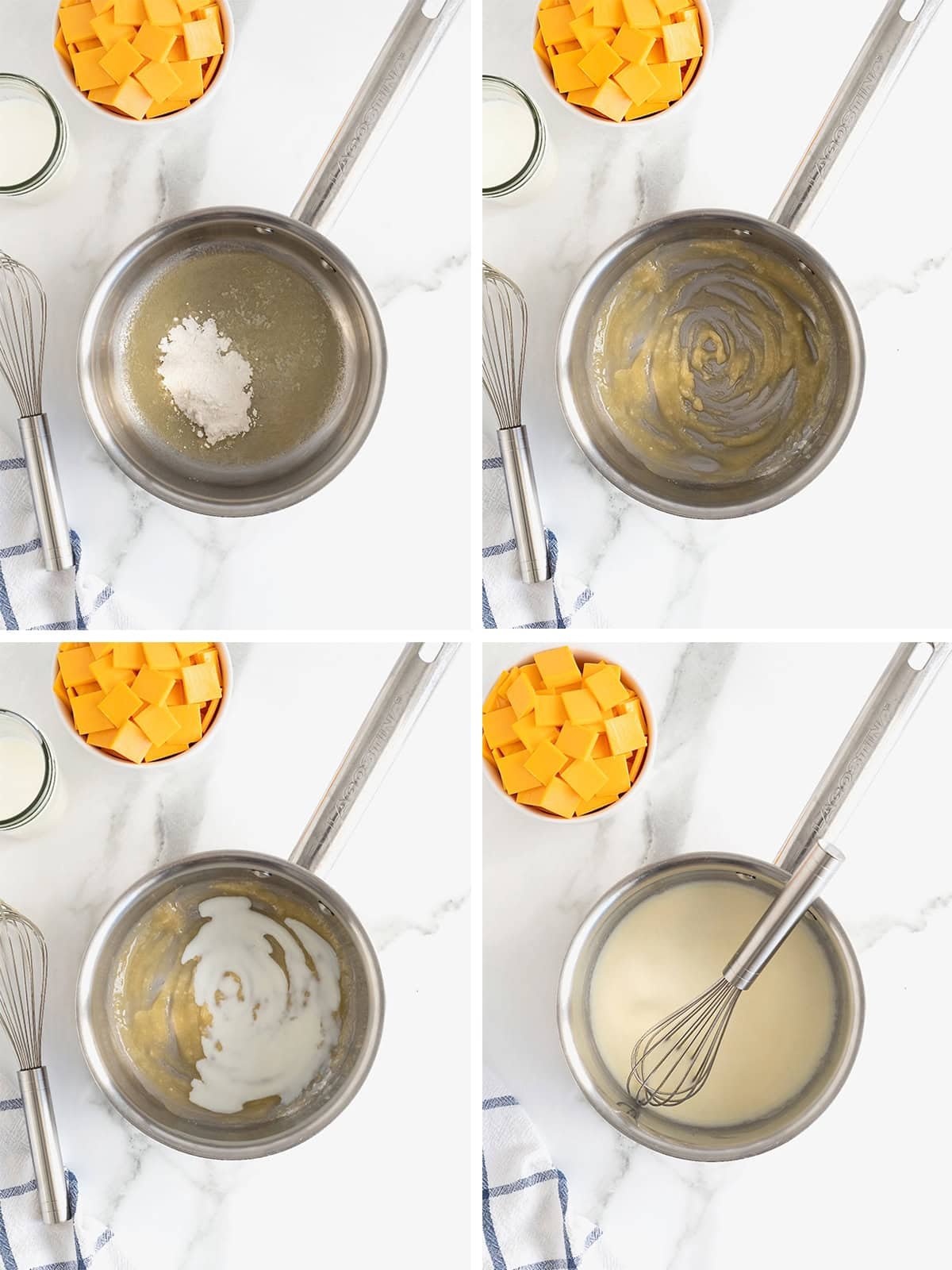 Steps to make Easy Cheese Sauce.