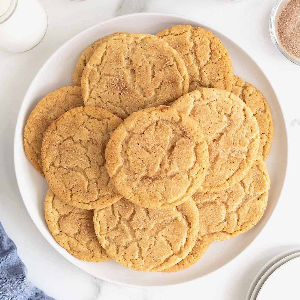 Classic Snickerdoodle Cookies - The BakerMama
