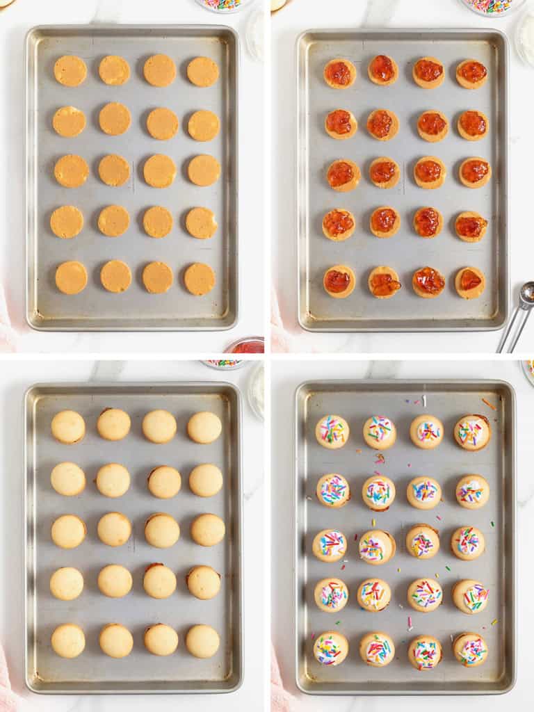 Steps to make Nilla Wafers Pop Tart Bites.