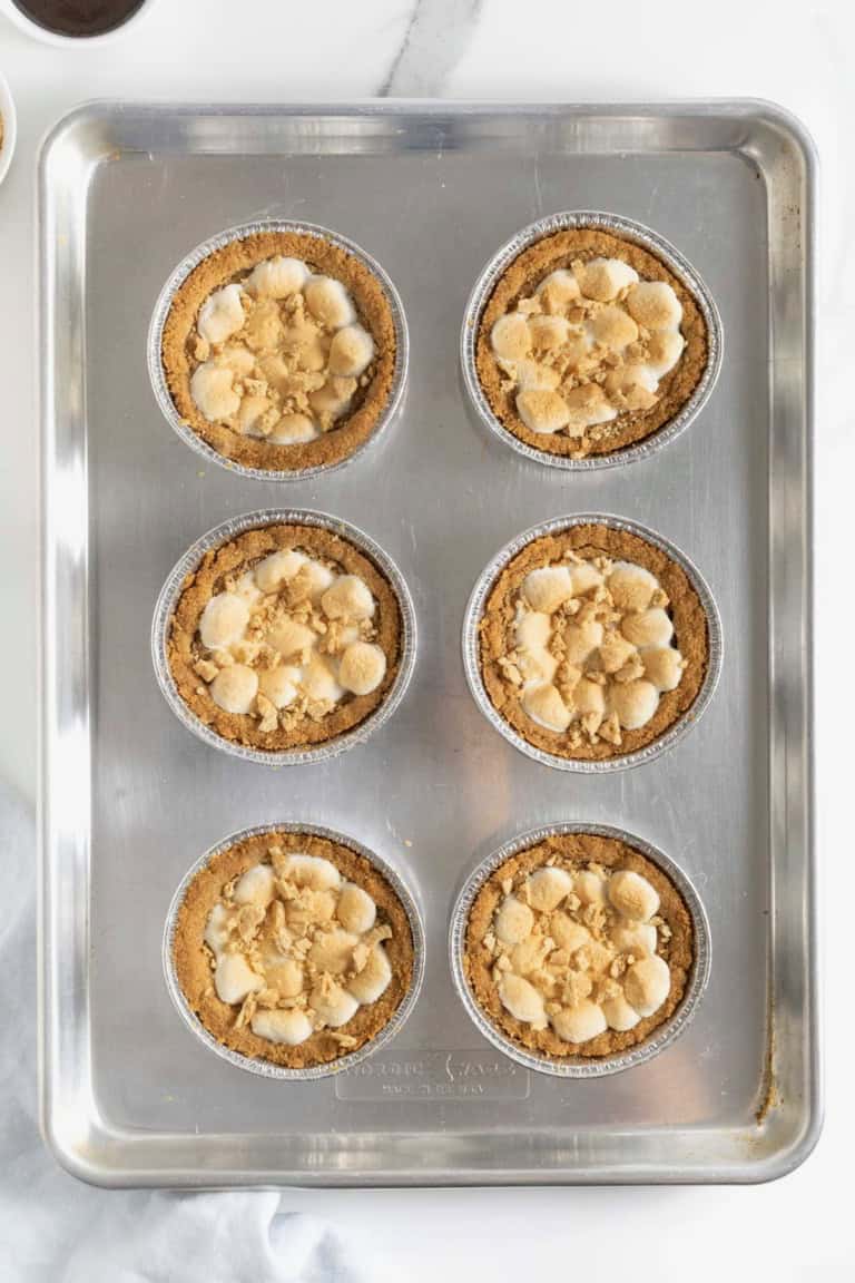 Mini S'mores Cookie Pies - The BakerMama