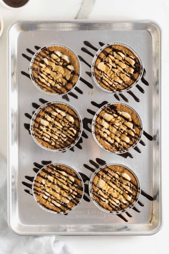 Mini S'mores Cookie Pies - The BakerMama
