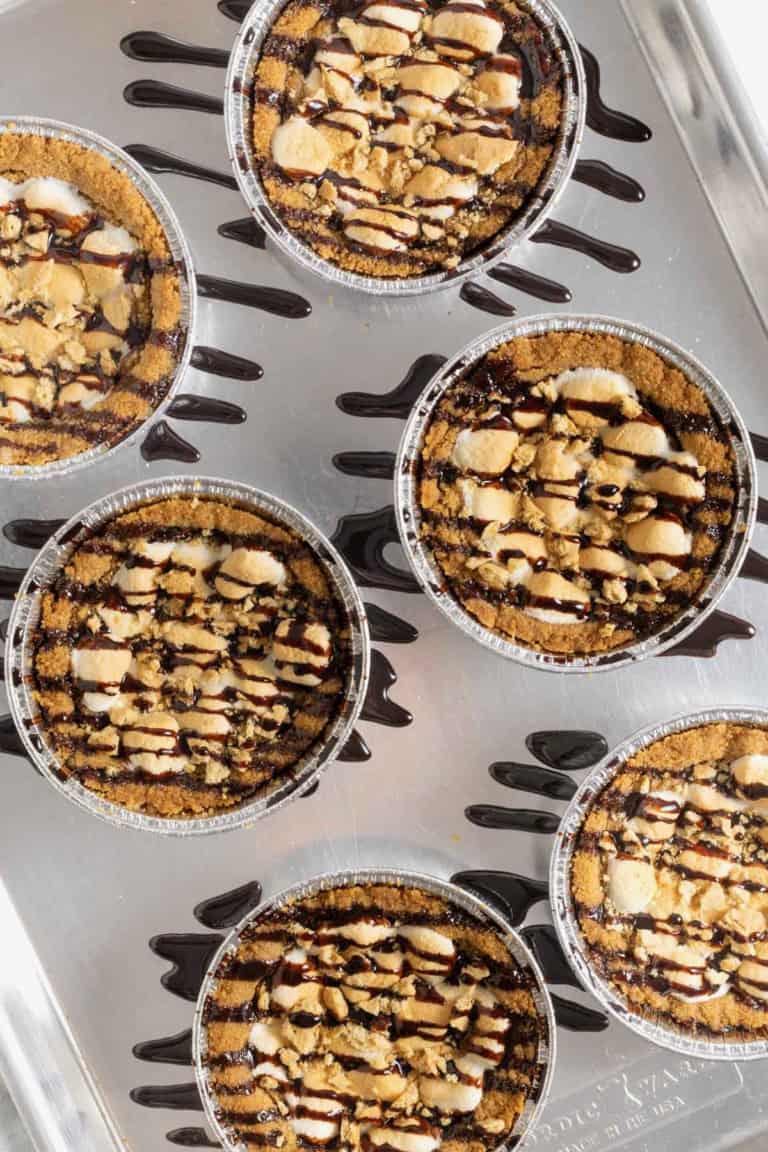 Mini S'mores Cookie Pies - The BakerMama