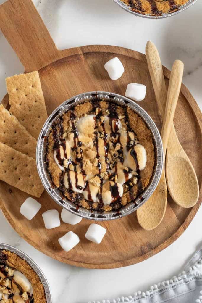 Mini S'mores Cookie Pies - The BakerMama