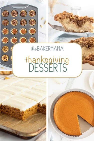 Mini thanksgiving pies, mom's special apple pie, pumpkin sheet cake and dark chocolate pumpkin tart.