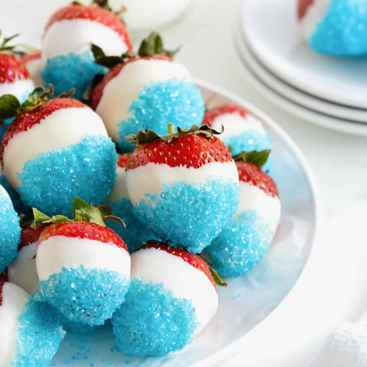 Red, White & Blue Strawberries - The BakerMama