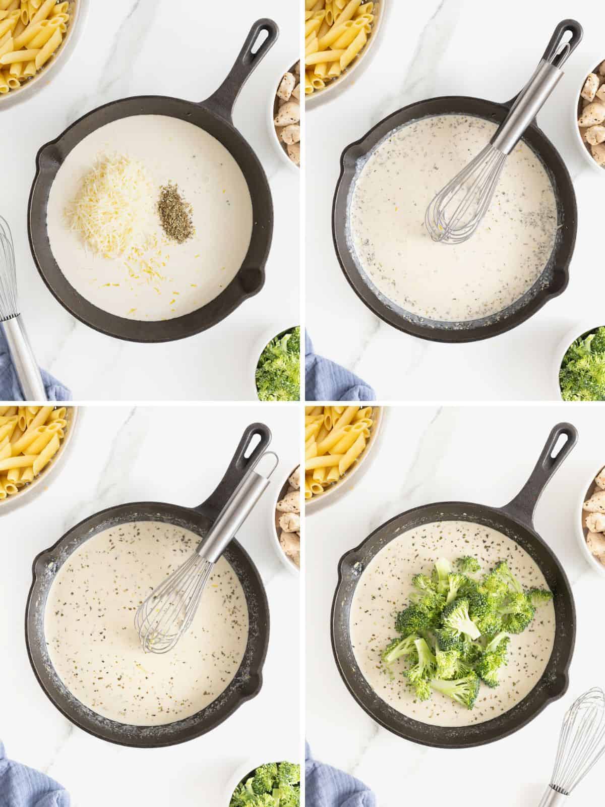 Steps to make Creamy Lemon Chicken Pasta with Broccoli.