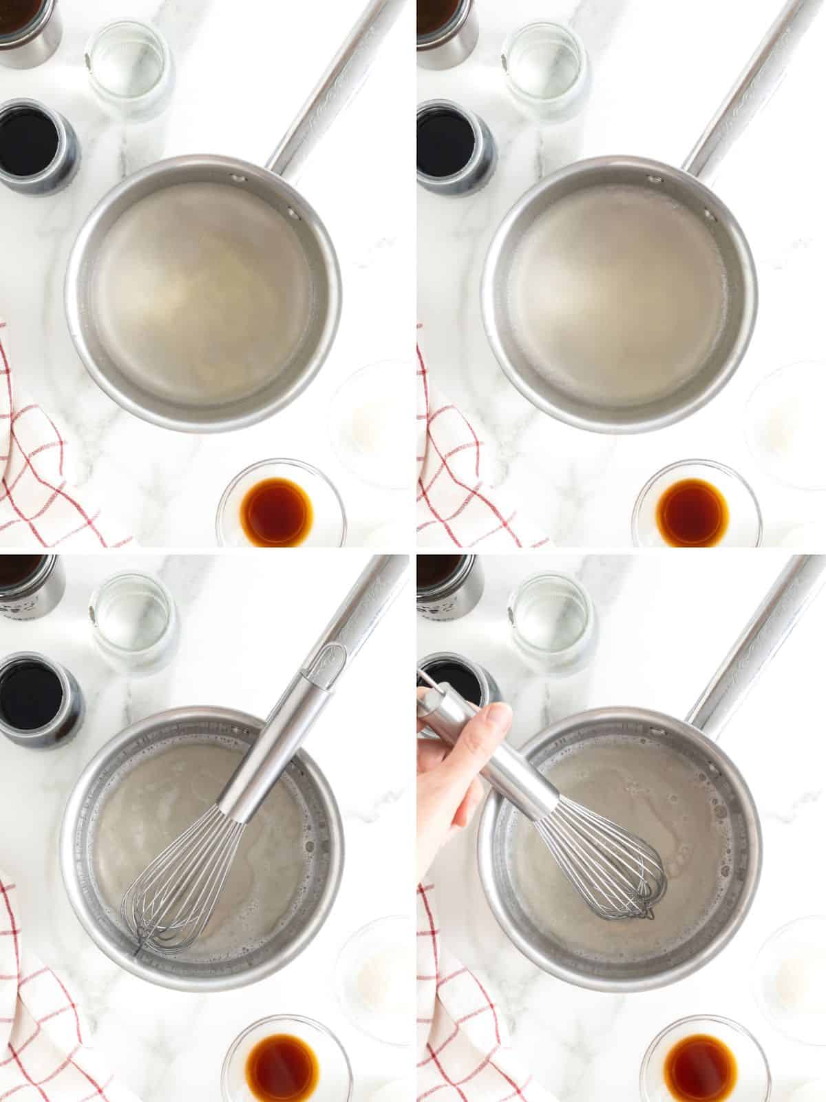 Steps to make espresso martini jello shots.