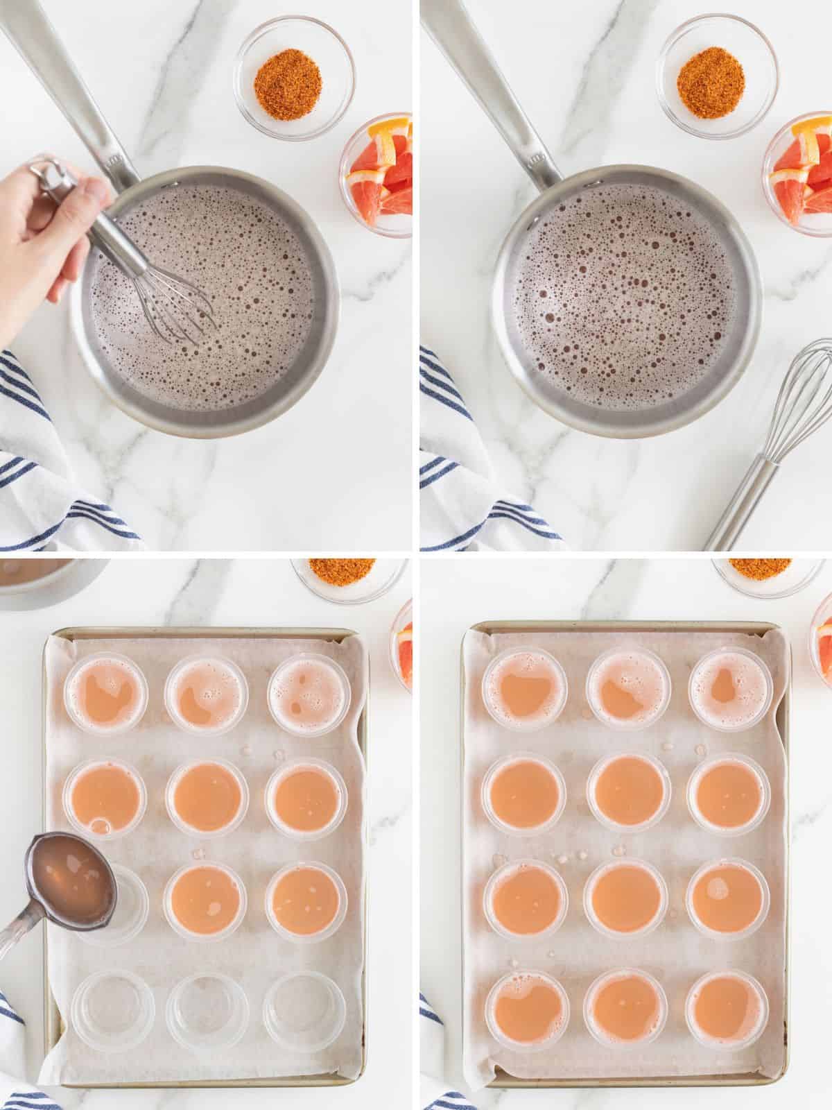Steps to make Paloma Jello Shots.