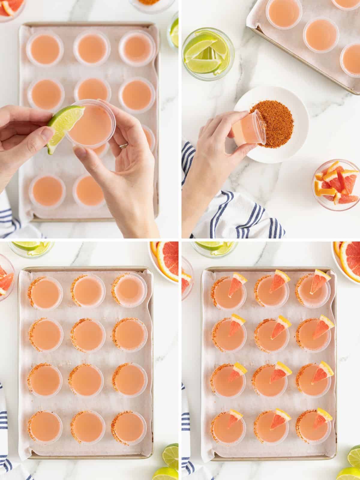Steps to make Paloma Jello Shots.