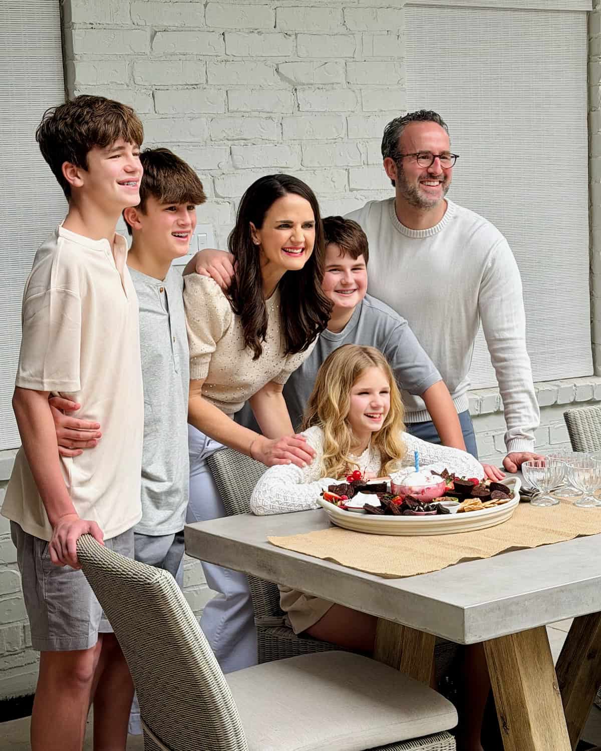 The Brown Family behind the scenes.