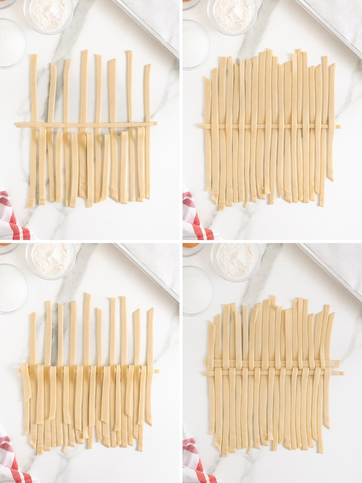 Steps to make lattice pie cookies.