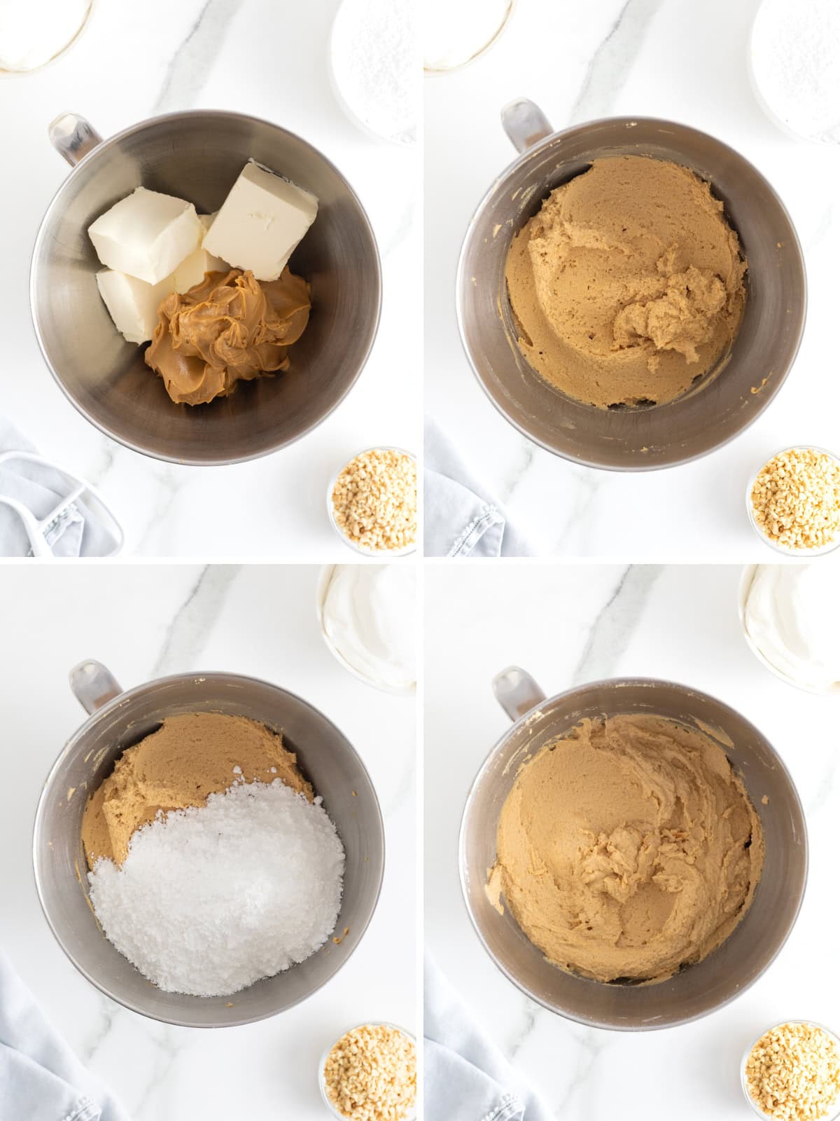 Steps to make No-Bake Peanut Butter Pie Bars.